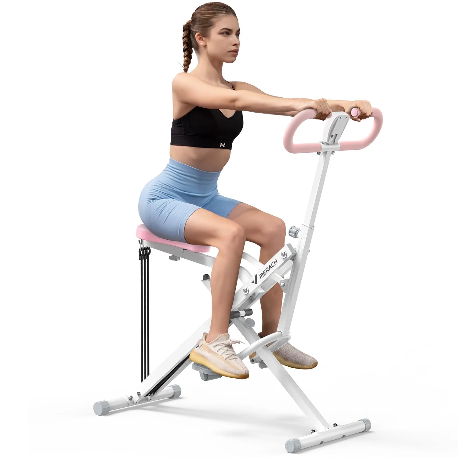 Adjustable Squat Trainer with Triple Resistance Bands for Total Lower Body Strength
